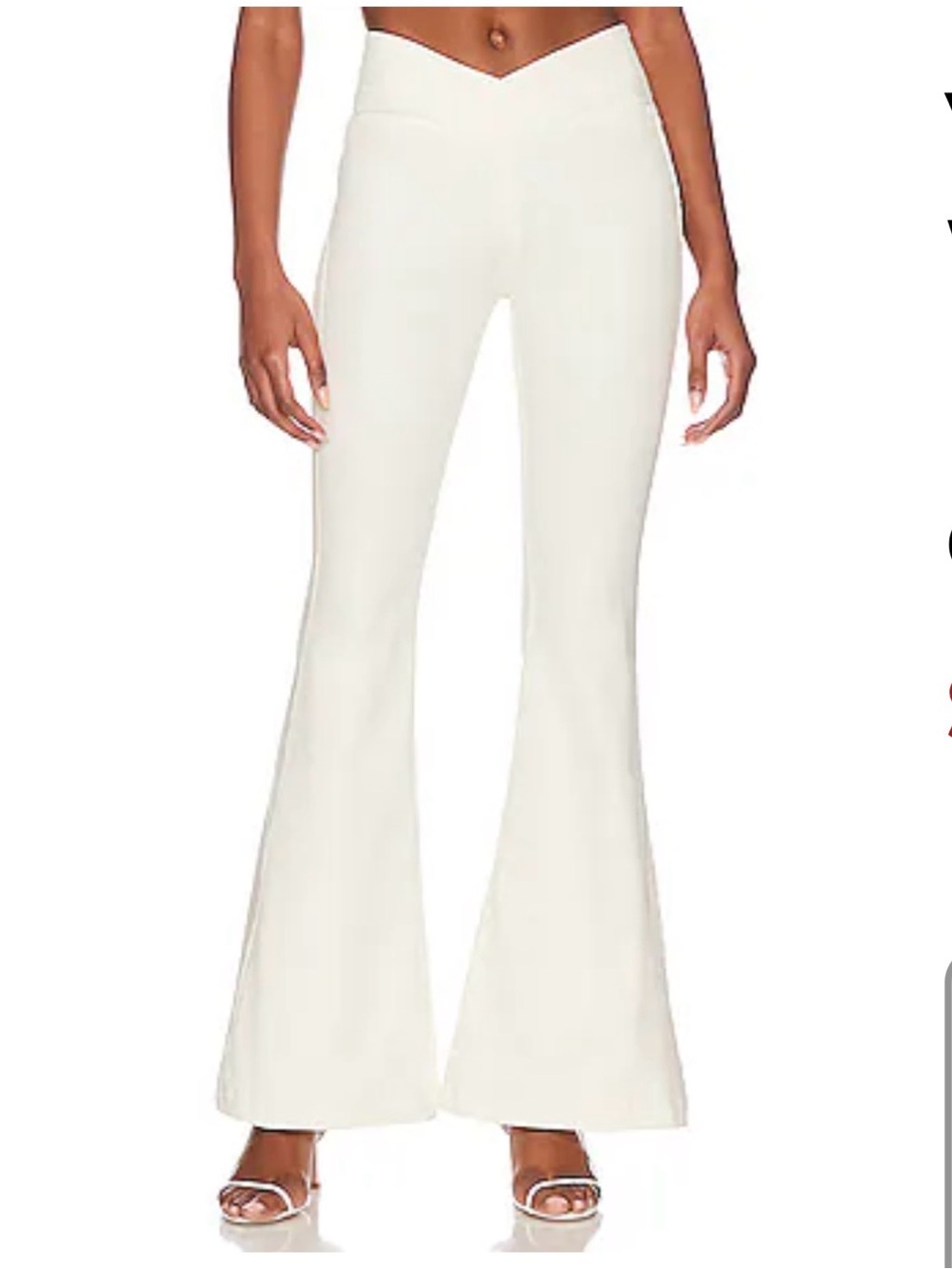 Free People We The Free Venice Beach Ivory Flare Pull-On Pants NWT 26
